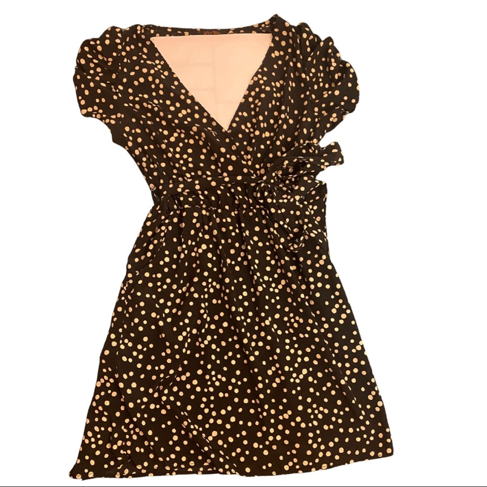 Black and White Polka Dot Mini Dress